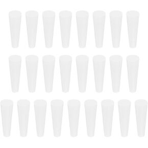 MECCANIXITY Silicone Rubber Tapered Plug 5mm to 9mm Solid Test Tubes Bungs Stopper White Translucent for Lab Home 50 Pieces