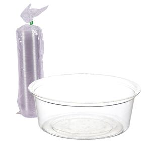 ECO PRODUCTS Compostable Clear PLA Plastic 2oz Portion Cups, Pack of 100, Round Cold Food Containers, Renewable Plant-Based, Lid Sold Separately, Disposable, ASTM Compliant, BPI-Certified