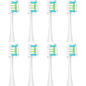 GTHUNDER 8Pcs Replacement ElectricToothbrush Head for Clean Heads, with Independent Hygienic Caps,Vacuum Packaging, for All Clean Models Clean x pro Elite & X & X Pro & Flow & F1 & Air 2 (Pink)