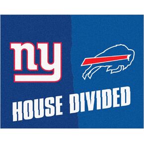 FANMATS 26345 NFL Giants/Bills House Divided Rug
