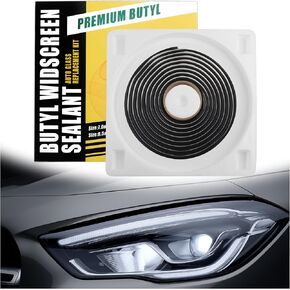 13Ft Headlight Sealant Butyl Tape,Butyl Sealant Tape with 3/8" Diameter for Waterproof Sealing Tape with Deluxe Package,Practical Car Accessories Butyl Rubber Sealant Fit RV Car