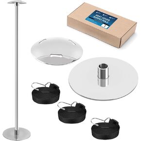 Boat Cover Support Poles 316 Stainless Steel Adjustable Boat Cover Support Pole System for Boat Cover Support, with Aluminum Alloy Support Poles, 316 Stainless Steel Mushroom Cap and Base (1 Pack)