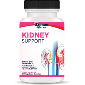 Kidney Cleanse Detox Flush & Repair Urinary Tract Support, Natural Cranberry Extract Herbal Supplement Blend (120 Capsules/Bottle) 60 Day Supply