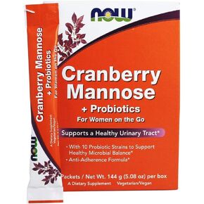 Now Foods Mannose Probiotic Cranberry, 24 CT
