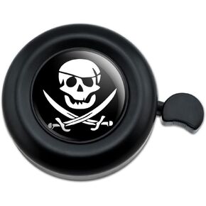 GRAPHICS & MORE Pirate Skull Crossed Swords Jolly Roger Bicycle Handlebar Bike Bell
