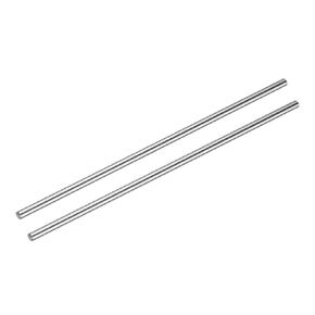 uxcell 2 Pcs Linear Motion Rod Shaft Guide 6mm x 250mm (0.236" x 9.84") Case Hardened Steel Chrome Plated, Metric Linear Rail Rod for 3D Printer, CNC Machine