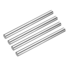 uxcell 4 Pcs Linear Motion Rod Shaft Guide 6mm x 200mm (0.236" x 7.87") Hardened Chrome Plated Steel Linear Rail Rod for 3D Printer, CNC Machine