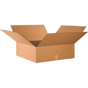 PARTNERS BRAND 24x24x8 Flat Corrugated Boxes, Flat, 24L x 24W x 8H, Pack of 10 | Shipping, Packaging, Moving, Storage Box for Home or Business, Strong Wholesale Bulk Boxes