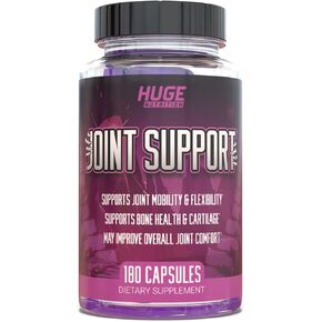 Huge Supplements Joint Support, Science-Backed Formula to Optimize Joint Comfort with Chondroitin, MSM, Glucosamine, Boswellia Extract for Men & Women, 30 Servings