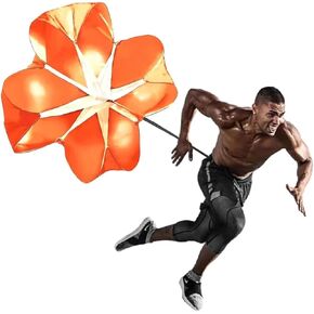 Running Speed Chute Resistance Parachute 56 inch Powerchute Umbrella Training Sprint Power Soccer Trainer for Runner, Football, Soccer Drilling
