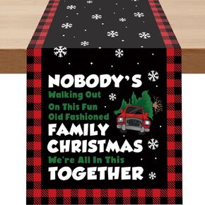 Christmas Vacation Decor, Funny Christmas Table Runner, Griswold Family Christmas Vacation Merchandise, Winter Holiday Party Supplies, Xmas Home Kitchen Table Decor, 13x72 Inch