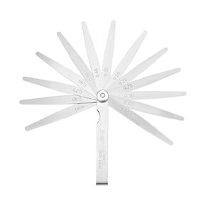 uxcell Metric Thickness Feeler Gauge 0.05-1.00mm 13 Blades Mn Steel Measuring Tool for Gap Width