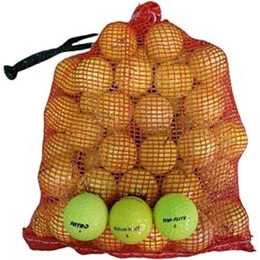 Color Various Brands Recycled Golf Balls in Mesh Bag (Yellow 48 Pack)