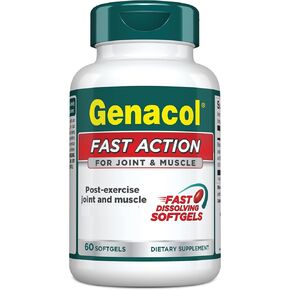 Genacol Fast Action Natural Formula with Curcumin, Boswellia & Black Sesame Oil | All-Natura | Non-GMO | 60 Fast Dissolving Softgels