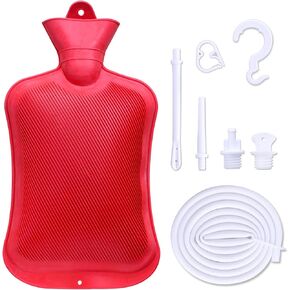 Coffee Enema Bag Kit, Douche Bag Kit for Men and Women 5ft Silicone Hose, 2L Capacity Water Colon Detox Cleanse Kit