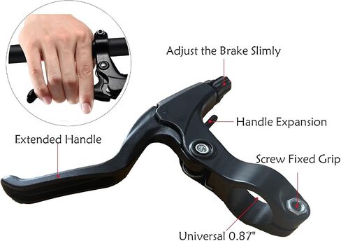 1 Pair Universal Bike Brake Handle,Bicycle Brake Lever 0.86 Inch/22mm for Bicycle,Mountain Bike, Road Bike, Folding Bike in Saudi Arabia