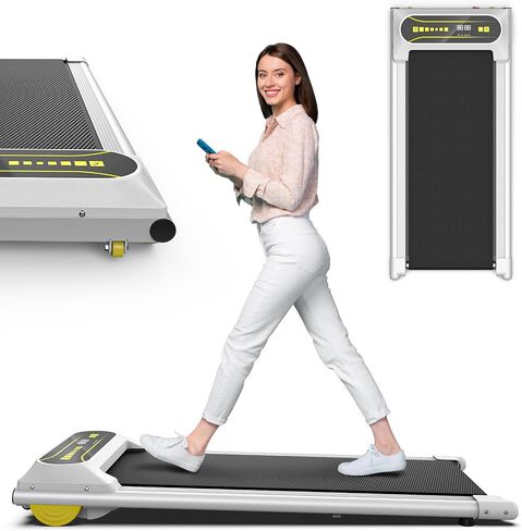 Walking Pad,Max 2.5 HP Portable Under Desk Treadmill,265LBS Capacity Installation-Free Treadmills for Home & Office Small,Remote Control LED Display in Saudi Arabia