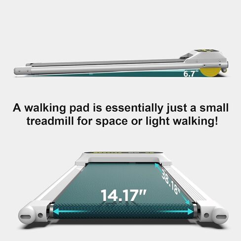 Walking Pad,Max 2.5 HP Portable Under Desk Treadmill,265LBS Capacity Installation-Free Treadmills for Home & Office Small,Remote Control LED Display in Saudi Arabia