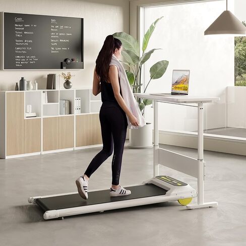 Walking Pad,Max 2.5 HP Portable Under Desk Treadmill,265LBS Capacity Installation-Free Treadmills for Home & Office Small,Remote Control LED Display in Saudi Arabia