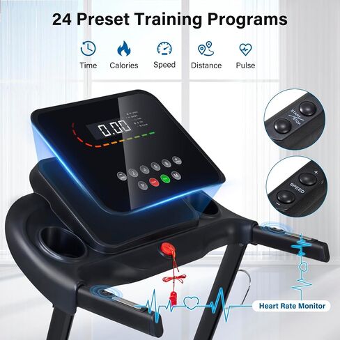 Treadmills for Home 300 lbs Capacity, 4 Level Incline Treadmill, 8 MPH Speed, 2.5 HP Running Threadmills Machine for Home in Saudi Arabia