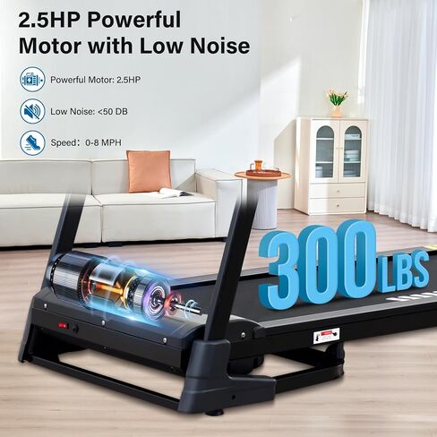 Treadmills for Home 300 lbs Capacity, 4 Level Incline Treadmill, 8 MPH Speed, 2.5 HP Running Threadmills Machine for Home in Saudi Arabia
