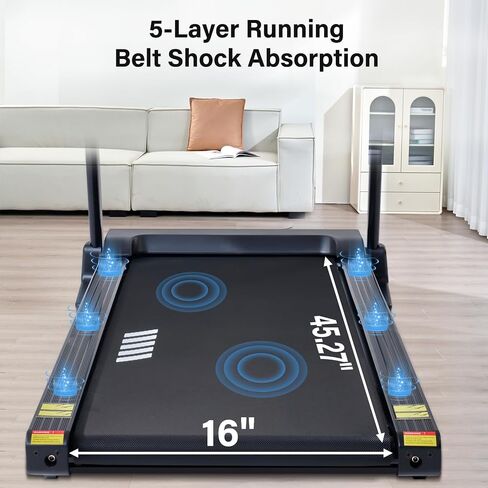 Treadmills for Home 300 lbs Capacity, 4 Level Incline Treadmill, 8 MPH Speed, 2.5 HP Running Threadmills Machine for Home in Saudi Arabia