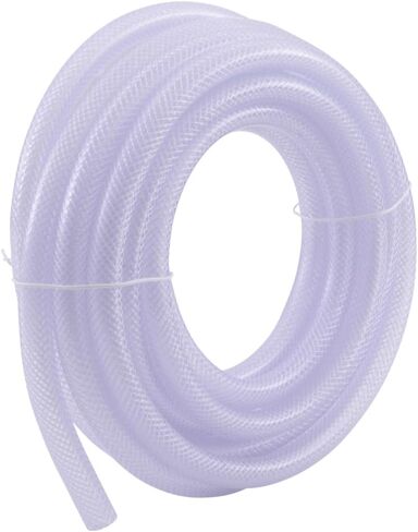 EZ-FLO 3/8 Inch ID (5/8 Inch OD) PVC Clear Reinforced Braided Vinyl Tubing, 20 Foot Length, 98627 in Kuwait