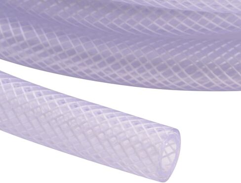 EZ-FLO 3/8 Inch ID (5/8 Inch OD) PVC Clear Reinforced Braided Vinyl Tubing, 20 Foot Length, 98627 in Kuwait