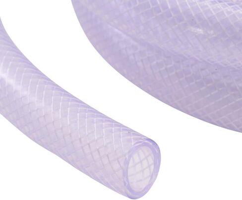 EZ-FLO 3/8 Inch ID (5/8 Inch OD) PVC Clear Reinforced Braided Vinyl Tubing, 20 Foot Length, 98627 in Kuwait