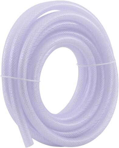 EZ-FLO 3/8 Inch ID (5/8 Inch OD) PVC Clear Reinforced Braided Vinyl Tubing, 20 Foot Length, 98627 in Kuwait
