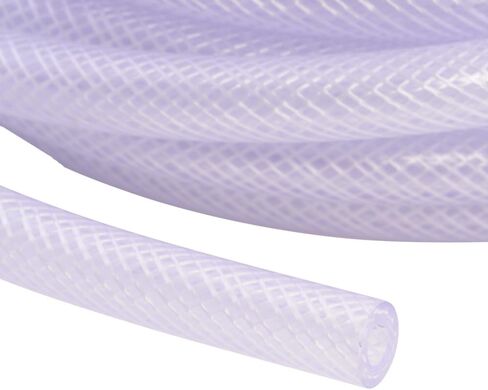 EZ-FLO 3/8 Inch ID (5/8 Inch OD) PVC Clear Reinforced Braided Vinyl Tubing, 20 Foot Length, 98627 in Kuwait