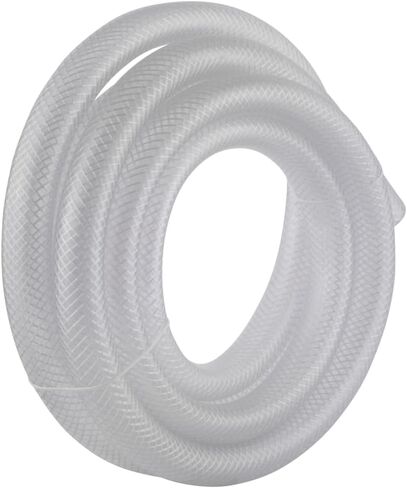 EZ-FLO 3/8 Inch ID (5/8 Inch OD) PVC Clear Reinforced Braided Vinyl Tubing, 20 Foot Length, 98627 in Kuwait