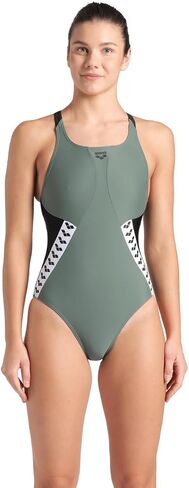ARENA Women's Feel Icons Stripe Swimsuit Swim Pro Back Ladies Pool Bathing Suit in Saudi Arabia