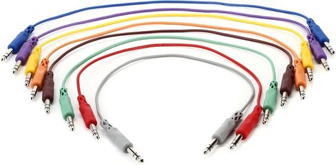 Hosa CSS-845 18-inch 1/4" TRS Balanced Patch Cables 8-Pack in Saudi Arabia