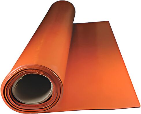 Rubber Roll, Silicone, Rubber Width 12 in, Rubber Length 5 ft, Rubber Thickness 1/16 in, 40A, Plain Backing in Kuwait