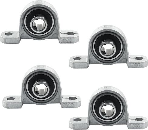 4 Pcs KFL001 Flanged Pillow Block Bearings, 12 mm Bore Self-Alignment Zinc Alloy Flange Mounted Bearings in Saudi Arabia