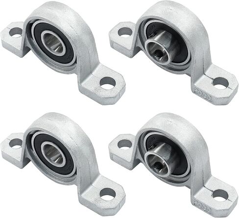 4 Pcs KFL001 Flanged Pillow Block Bearings, 12 mm Bore Self-Alignment Zinc Alloy Flange Mounted Bearings in Saudi Arabia