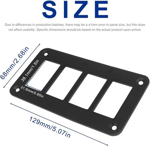 Rocker Switch Panel 3 Way Panel Housing Holder,3 Gang Black Waterproof Anodized Aluminium Switch Shell Bracket with Screws for Car Boat Truck RV(2pcs) in Kuwait