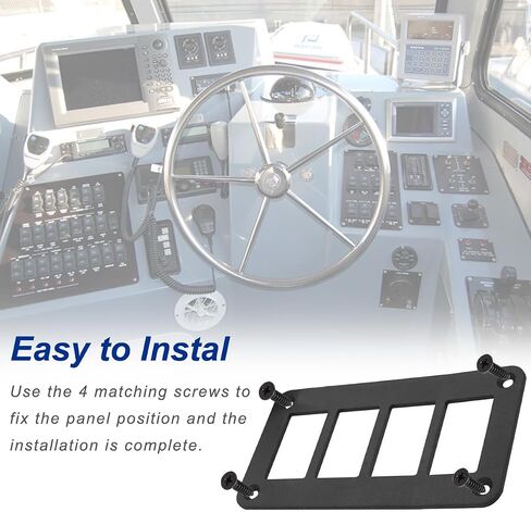 Rocker Switch Panel 3 Way Panel Housing Holder,3 Gang Black Waterproof Anodized Aluminium Switch Shell Bracket with Screws for Car Boat Truck RV(2pcs) in Kuwait