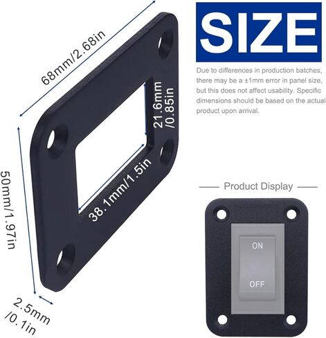 Rocker Switch Panel 3 Way Panel Housing Holder,3 Gang Black Waterproof Anodized Aluminium Switch Shell Bracket with Screws for Car Boat Truck RV(2pcs) in Kuwait