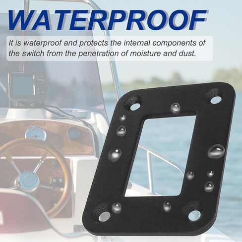 Rocker Switch Panel 3 Way Panel Housing Holder,3 Gang Black Waterproof Anodized Aluminium Switch Shell Bracket with Screws for Car Boat Truck RV(2pcs) in Kuwait