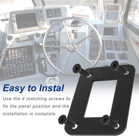 Rocker Switch Panel 3 Way Panel Housing Holder,3 Gang Black Waterproof Anodized Aluminium Switch Shell Bracket with Screws for Car Boat Truck RV(2pcs) in Kuwait