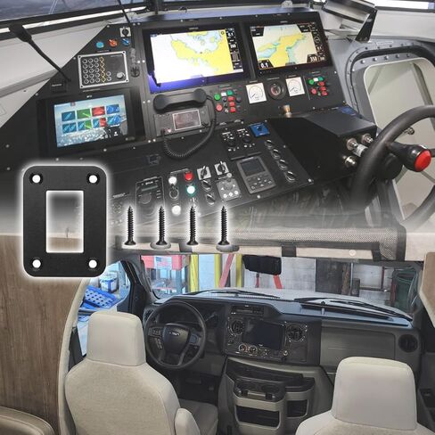 Rocker Switch Panel 3 Way Panel Housing Holder,3 Gang Black Waterproof Anodized Aluminium Switch Shell Bracket with Screws for Car Boat Truck RV(2pcs) in Kuwait