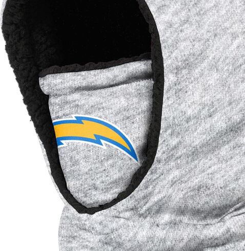 FOCO NFL unisex-child Heather Grey Big Logo Hooded Warm Fleece Lined Balaclava in Saudi Arabia