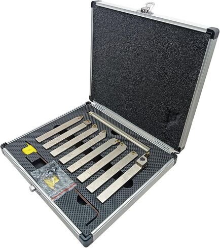 18Pcs 1/2'' 12mm Shank Indexable Lathe Turning Tools kit 9Pcs Metal Lathe Tools Holder Set with 9Pcs Inserts for Turning Grooving Threading Boring Processing Steel or Stainless in Saudi Arabia