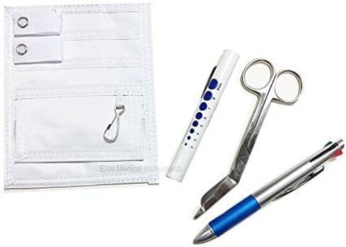 EMI Nurse Purple Pocket Organizer 4 Piece KIT - Pocket Organizer, Lister Bandage Scissor, LED Pupil Gauge Penlight, and Chart Pen in Kuwait