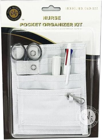 EMI Nurse Purple Pocket Organizer 4 Piece KIT - Pocket Organizer, Lister Bandage Scissor, LED Pupil Gauge Penlight, and Chart Pen in Kuwait