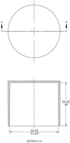 Caplugs 99191295 Plastic Sleeve Cap for Tube Ends. SC-2 3/8, PE-LD, Cap ID 2.375" Length .88", Red (Pack of 100) in Saudi Arabia