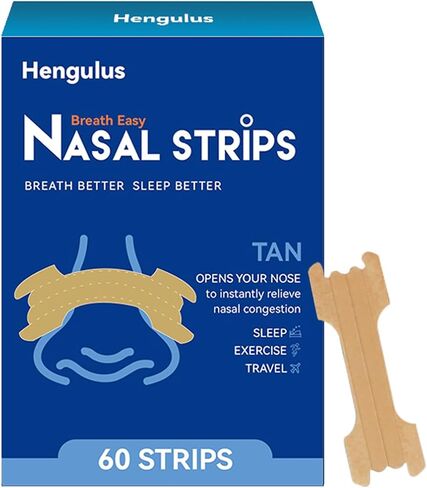 شرائط الأنف للشخير، أجهزة مكافحة الشخير للرجال والنساء، شرائط الأنف للتنفس لتحسين النوم، وتحسين تدفق الهواء وملاءمة مريحة (60 عبوة) in Kuwait