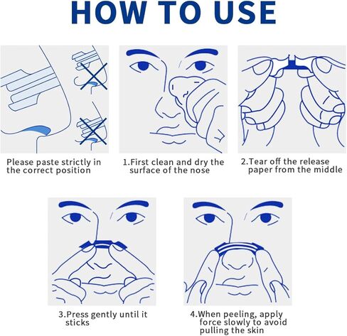 شرائط الأنف للشخير، أجهزة مكافحة الشخير للرجال والنساء، شرائط الأنف للتنفس لتحسين النوم، وتحسين تدفق الهواء وملاءمة مريحة (60 عبوة) in Kuwait